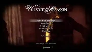 Velvet Assassin (USA) screen shot title